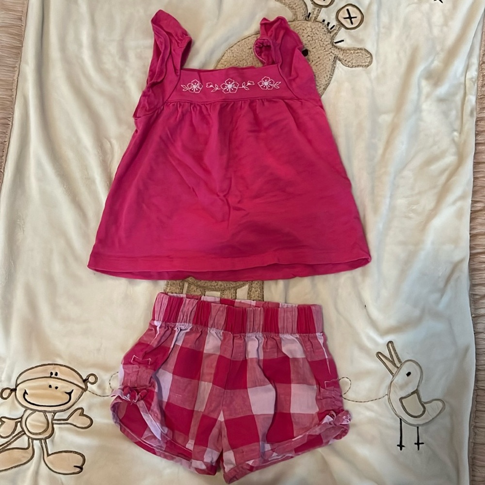 Pink top and bottom matching set. 18 months